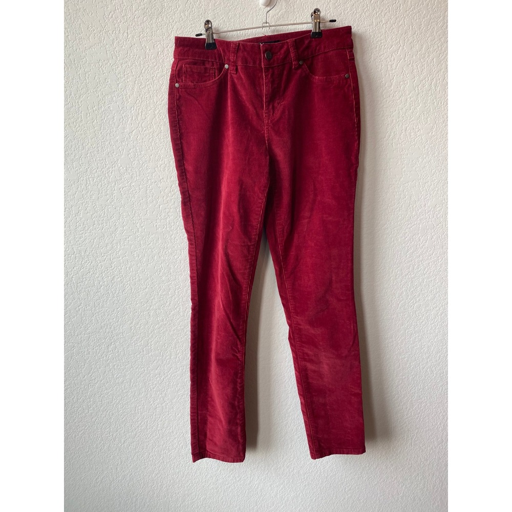 d.jeans Women Corduroy PREPPY Pants Size 4 Red Red